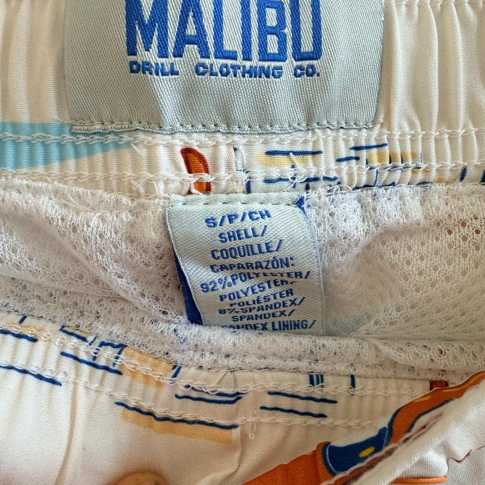 Malibu Drill Clothing Co Hollywood Print Men's Swim Trunks Size S - Picture 4 of 9